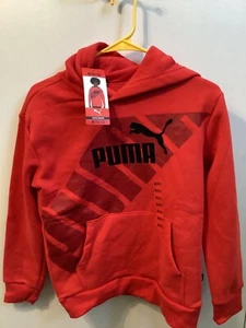 Youth NWT " Puma" red/ blk pullover long sleeve hoodie. Size M 10/12 - Picture 1 of 2
