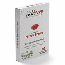 Miracle Berry by richberry, 10 portions, 100% de vrais fruits Bio, Végétalien