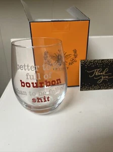 Stielloses Glas besser voll mit Bourbon als voll mit Sh..in Geschenkbox - Bild 1 von 3