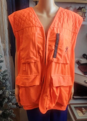 browning orange quilted upper hunting vest size 2XL/TG - Image 1 of 4