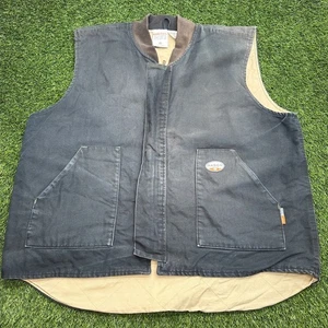 Rasco FR Canvas Vest Mens XL Regular Black Faded Fire Flame Resistant - Picture 1 of 6