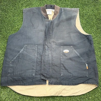 Rasco FR Canvas Vest Mens XL Regular Black Faded Fire Flame Resistant - Image 1 of 4