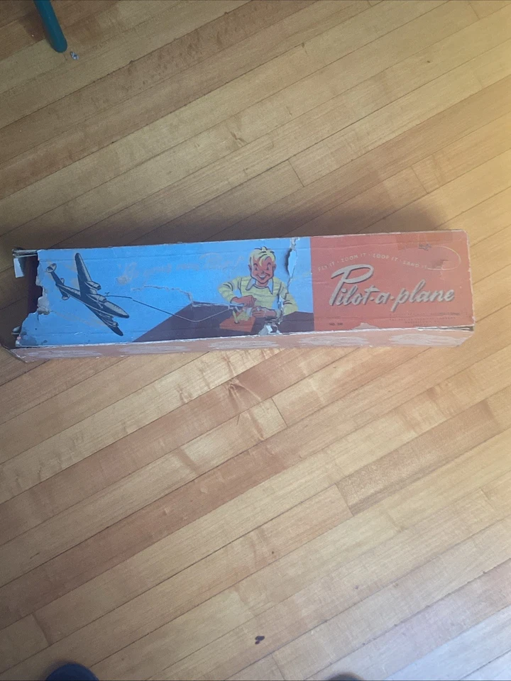 PILOT-A-PLANE vintage de 1940 de Ripley Toy Co.-con instrucciones-caja original Foto 1 de 4