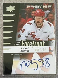 Michael Bunting On The Forefront Auto /125 Upper Deck Premier 2023/24 - Bild 1 von 2