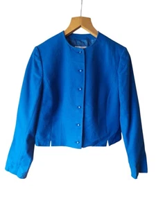 Chaqueta Blazer Pendleton Vintage Mujer Pata de Gallo Talla 8 Marrón Lana Hecha en EE. UU. - Imagen 1 de 4