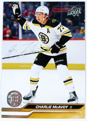2023-24 Upper Deck Hockey #14 Charlie McAvoy Base Card Boston Bruins NM! - Image 1 of 2