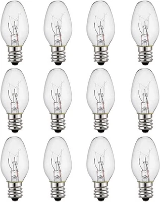 C7 Night Light Bulb 4 Watt,E12 Candelabra Base,15 Lumens,Small Clear Glass  - Image 1 of 4