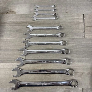 SK Tools USA 11 PC 12 Point SAE Combination Wrench Set 5/16" - 1" (No 1/2") - Picture 1 of 19