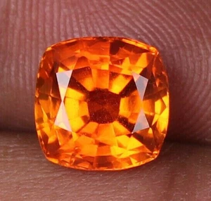 Natural Orange Sapphire Padparadscha 6.00 Ct Square Faceted Cut Loose Gemstone - Picture 1 of 6