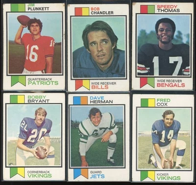 1973 Topps Vintage Football 6 Card Lot - Image 1 of 2
