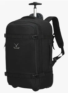 Hynes Eagle 42L Travel Rolling Backpack Cabin Approved Carry On Luggage 2024 New - Picture 1 of 14
