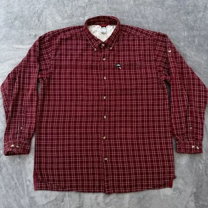 North Face Hemd Herren Extra Large Rot Kariert Knopfleiste Langarm Outdoor Wandern - Bild 1 von 12