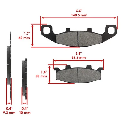 Front & Rear Brake Pads for Kawasaki EX250 Ninja 250R 1987-2007 Foto 1 de 4