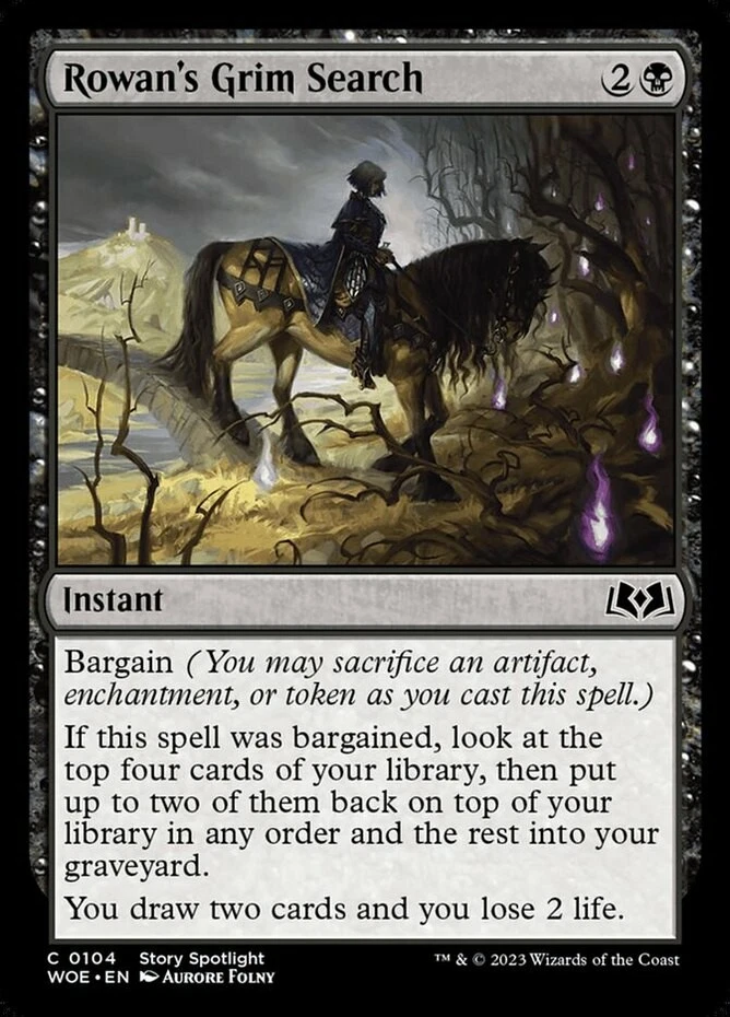 x1 Rowan's Grim Search - Wilds of Eldraine - NM - MTG - Image 1 of 1