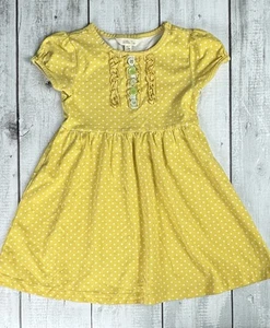 Matilda Jane Girls Yellow Polka Dot Dress Size 4 0021 - Picture 1 of 5