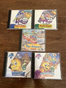 Lote de 5 Juegos CD-ROM Putt-Putt Freddi Fish & Buzzy Aeropuerto PC MAC Estuches Folleto - Imagen 1 de 3