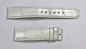 Correa de reloj BAUME & MERCIER cuero cocodrilo blanco 19 x 16 mm 11 x 7 cm original/ - Imagen 1 de 2