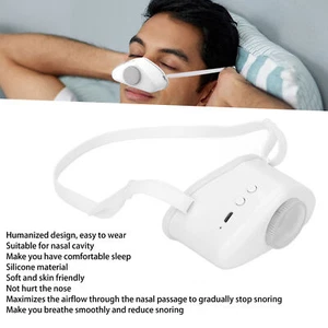 Portable Electric Anti Snoring Device Help Sleeping Breath Air Purifier Filter - Picture 1 of 13