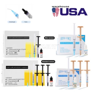 Dental Ortho Bracket Braces Glue Bonding System Light Cure Primer Adhesive Kits - Picture 1 of 52