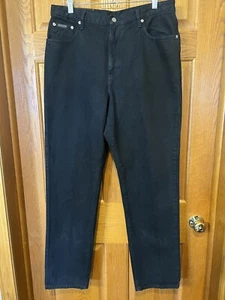 Pantalones de mezclilla negros de 5 bolsillos básicos vintage de Calvin Klein CN20 para mujer 16 - Imagen 1 de 3