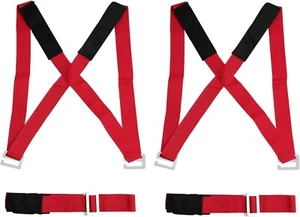 Red 2-Person Lifting and Moving Straps Moving System and Harnesses for 2 Movers - Picture 1 of 7