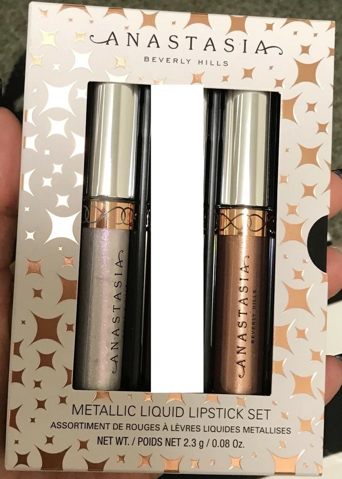 ANASTASIA BEVERLY HILLS METALLIC LIQUID LIPSTICK DUO LOT 2 BLIZZARD+MAI TAI BNIB - Image 1 of 4