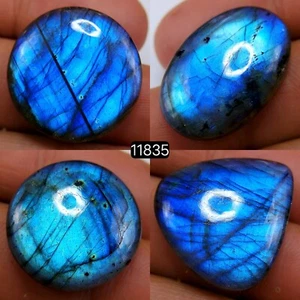 Piedra preciosa de cabujón suelta de labradorita natural de 109 quilates 4 piezas 25X24 27X17 mm #11835 - Imagen 1 de 4
