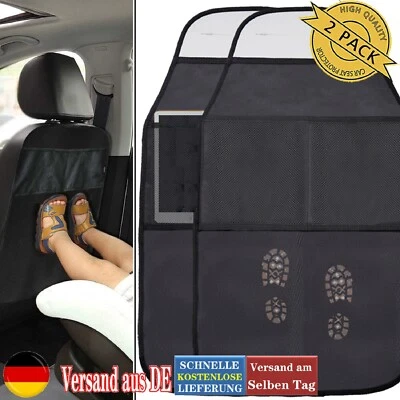 Auto Rückenlehnenschutz KFZ Rücksitz Organizer für Kinder Autositzschoner 2 Stk - Bild 1 von 4