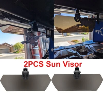 2PCS 1.25''-2'' Sun Visor Shade Universal for Polaris Ranger RZR Can Am X3 - Image 1 of 4