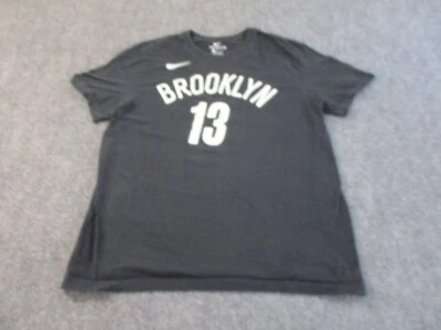 James Harden Brooklyn Nets Shirt Adult Large Black Mens Nike Cotton NBA - Imagem 1 de 4