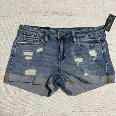 Blank NYC Roll Up Shorts Jeans Women Size 27 Blue Medium Wash Denim Logo - Image 1 of 4