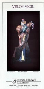VELOY VIGIL Art Gallery Exhibit ~ Blackened Clay ~ VINTAGE PRINT AD ~ 1996 - Picture 1 of 1