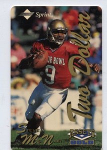 STEVE MCNAIR 1995 CLASSIC GOLD ASSETS $2 SPRINT PHONE CARD 