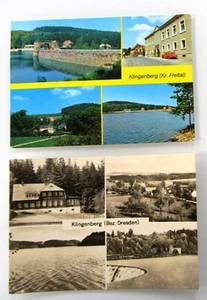 RDA lote de postales 2 x KLINGENBERG Kr. Postales Freital distrito de Dresde - Imagen 1 de 2