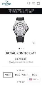 Eterna 7740.40.11.1289 Royal KonTiki GMT NICE 💫 - Picture 1 of 17