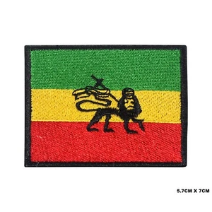 Rasta Flag Logo Embroidered Patch Iron On/Sew On Patch Batch For Clothes - Picture 1 of 1