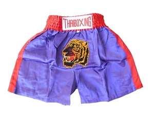 Tiger Purple Kids Muay Thai Shorts - Perfect Fit & Stylish MMA Boxing SIZE M - Picture 1 of 3