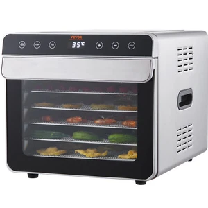 VEVOR 6 Trays Food Dehydrator Machine Adjustable Timer 700W Jerky Fruit Drying - Picture 1 of 12