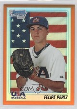 2010 Bowman Draft Chrome Draft Picks Orange Refractor /25 Felipe Perez #BDPP106