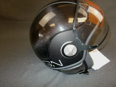 NEW MOMO HELMET BLACK CARBON XS (52) - Image 1 of 4