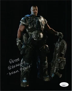 Foto auténtica firmada a mano de Peter Renaday "GEARS OF WAR Adam Fenix" 8x10 certificado de autenticidad JSA - Imagen 1 de 2