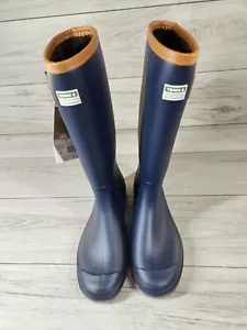 Town & Country Burford Fleece Lined Wellington Boots Navy Size 11 Uk - Picture 1 of 18