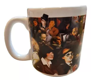 Tazza Barnes & Noble Café autori famosi scrittori Twain Wilde Orwell Whitman cantante - Foto 1 di 7