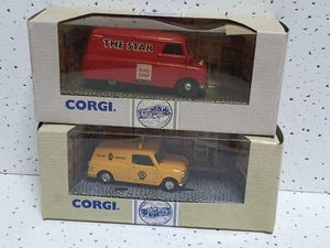 2 X CORGI CLASSIC MORRIS MINI VANS AA SERVICES 96953 BEDFORD 96904 THE STAR - Picture 1 of 8