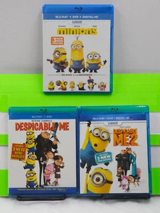 DESPICABLE ME 1 & 2 & MINIONS BUNDLE STEVE CARELL 2-DISC SETS BLU RAY - Picture 1 of 5