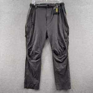 TBY outdoor sports NWT mens L gray zipper pocket belted cargo outdoor pants - Picture 1 of 10