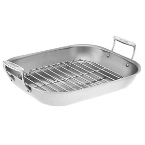 New All Clad Large Rectangle Roaster with Rack, 19 x 13-3/4 inches - Picture 1 of 6