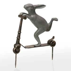 Attractive Innovative Design Scooter Cute Bunny Garden Sculpture For Home - Picture 1 of 3