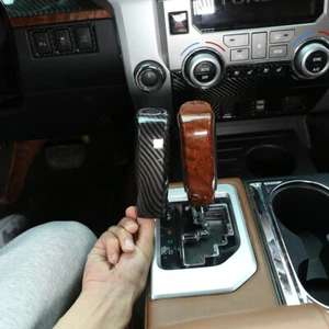 Cubierta de perilla de cambio de marchas de fibra de carbono ABS para automóvil para Toyota Tundra 07-2021 - Imagen 1 de 12