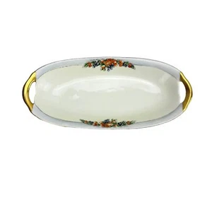 Signed Antique KPM Hand Painted Porcelain 795 Relish Serving Dish Gold Gilt - Picture 1 of 19